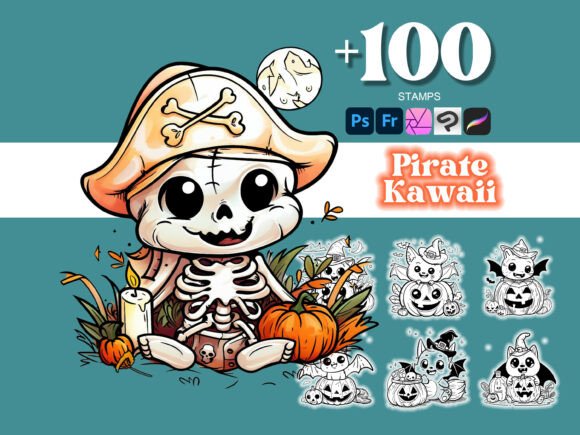 100 Pirate Halloween Photoshop Brushes: A Must-Have Toolkit for Modern Designers