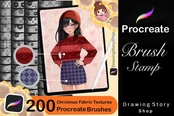 200 Procreate Christmas Sweater Textures