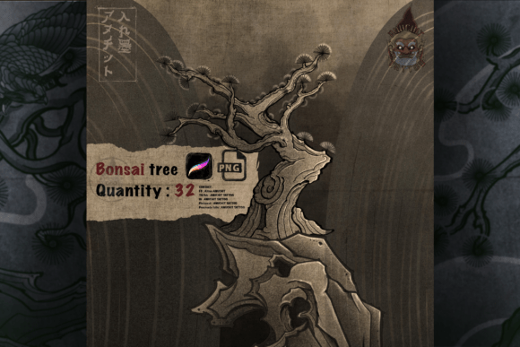 32 Bonsaitree Procreate Stamp Brush