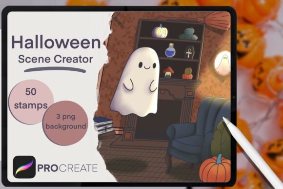 50 Halloween Stamps for Procreate: Creative Inspiration for Digital Artists