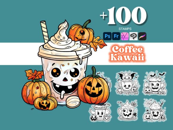 Coffee Halloween Photoshop Brushes