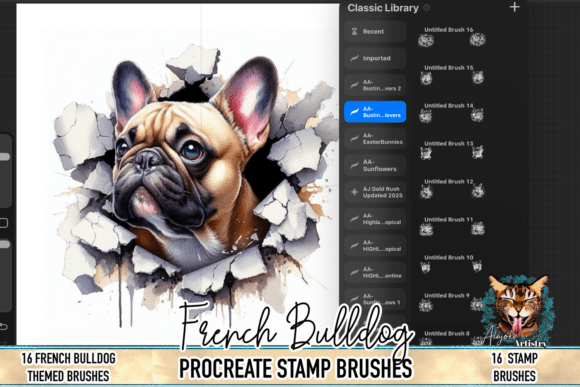 French Bulldog Procreate Brush Stamps: A Creative Must-Have for Pet Lovers and Digital Artists
