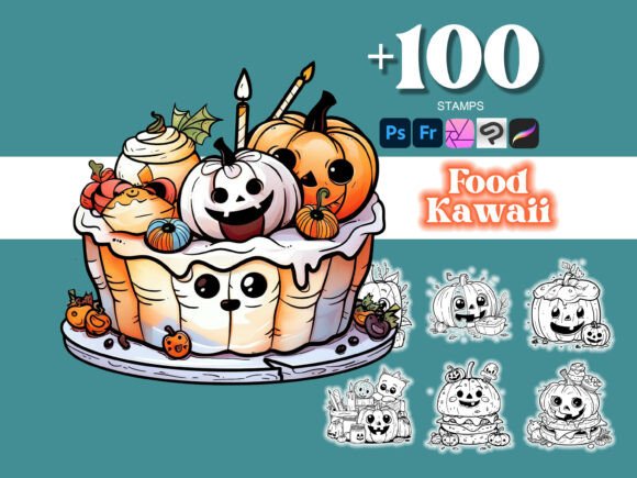 Unleash Your Creativity with the Food Kawaii Halloween Photoshop Collection
